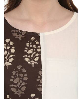 green printed cotton stitched kurti 6