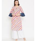 multicolor printed cotton stitched kurti