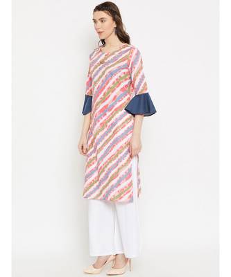 multicolor printed cotton stitched kurti 2