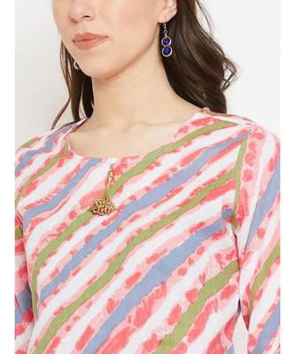 multicolor printed cotton stitched kurti 3