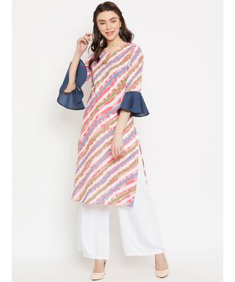 multicolor printed cotton stitched kurti 4