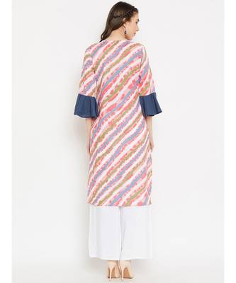 multicolor printed cotton stitched kurti 5