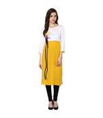 white embroidered rayon stitched kurti