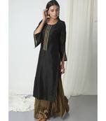 Black Stripe Skirt-Kurta