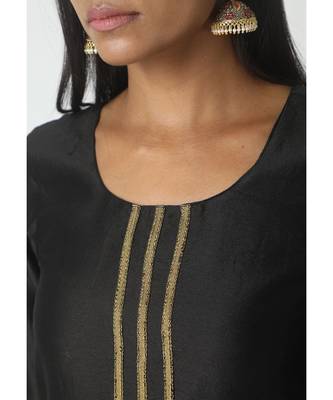 Black Stripe Skirt-Kurta 4