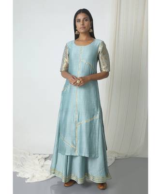 Grey Brocade Highlight Kurta 2
