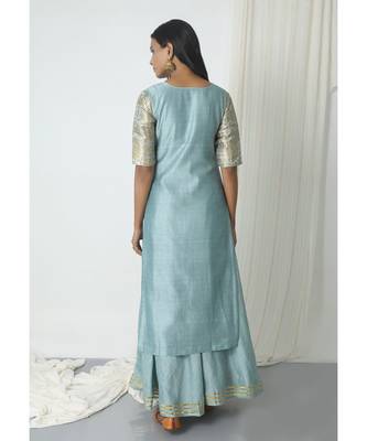 Grey Brocade Highlight Kurta 3