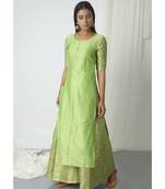 Chartreuse Green Brocade Highlight Kurta