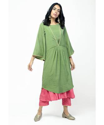 Green Peach Kurta Set 1