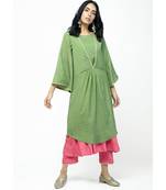 Green Peach Kurta Set