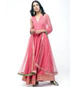 Peach Gota Dress Set