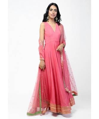 Peach Gota Dress Set 2