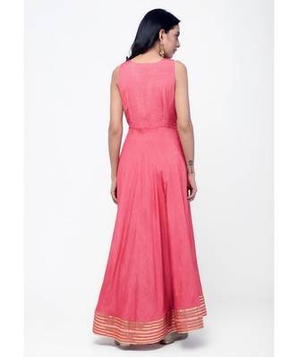 Peach Gota Dress Set 4