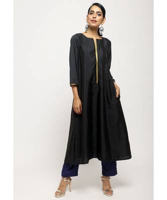 Black Laced Kurta Set 1