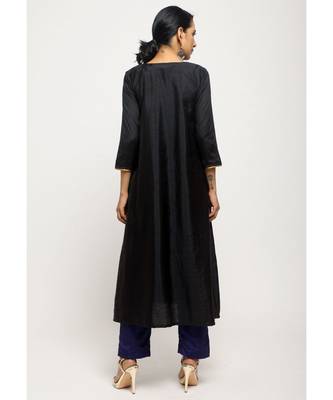 Black Laced Kurta Set 3