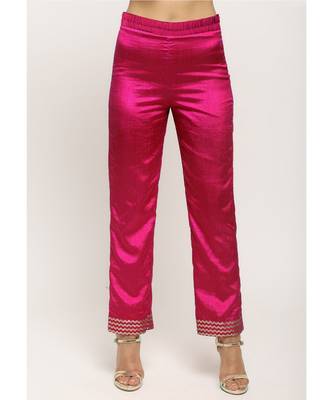 Pink Laced Kurta- Foil Pant 5