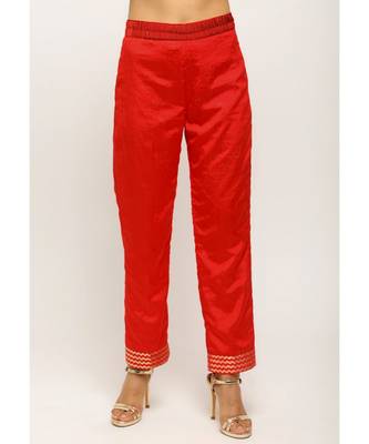Orange Laced Kurta- Foil Pant 5