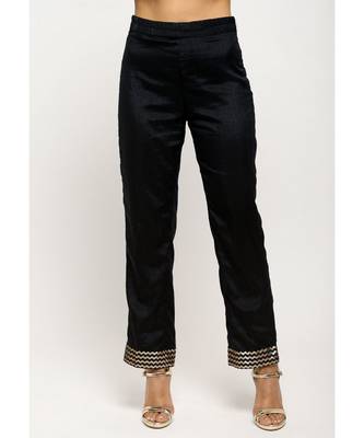 Black Laced Kurta- Foil Pant 5