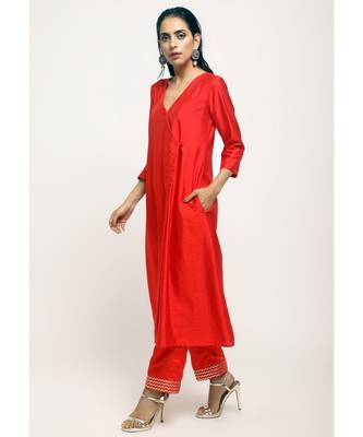 Orange Angrakha Foil Pant 2