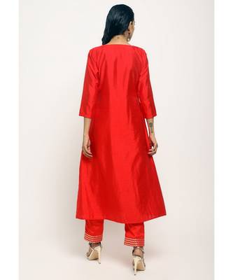 Orange Angrakha Foil Pant 3