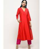 Orange Foil Angrakha Set