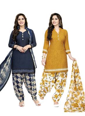 Combo printed crepe salwar with dupatta (combo of 2) 1
