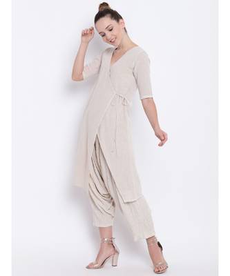 Beige Khadi Angrakha 2