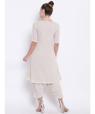 Beige Khadi Angrakha 4