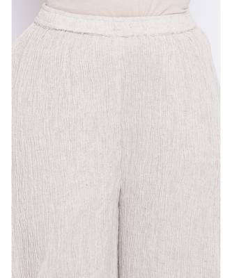 Beige Khadi Lace Kurta-Pant 5
