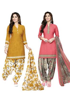 Combo printed crepe salwar with dupatta (combo of 2) 1