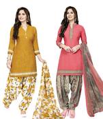 Combo printed crepe salwar with dupatta (combo of 2)
