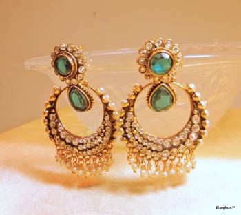 Turquoise Pearl Earrings 1