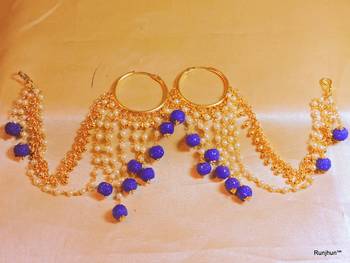 Blue Pearl Earrings 1