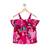 pink printed crepe stitched kids tops