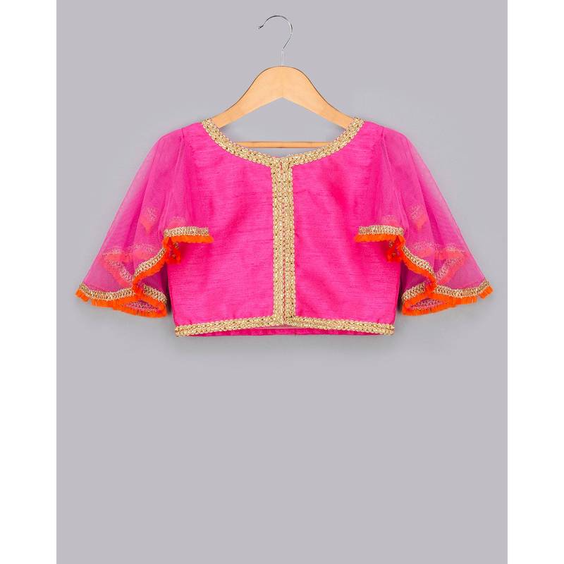 orange printed art_silk stitched kids-lehenga-choli