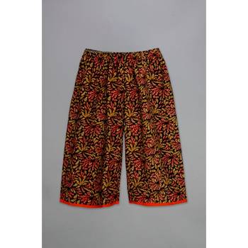 orange embroidered cotton stitched kids tops 4