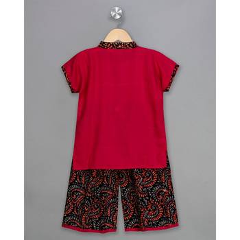pink embroidered cotton stitched kids tops 3