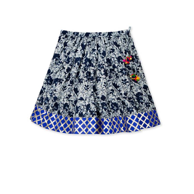 red printed cotton stitched kids tops