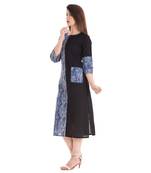 Blue printed cotton kurti
