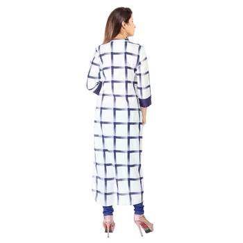 White block print cotton kurti 2