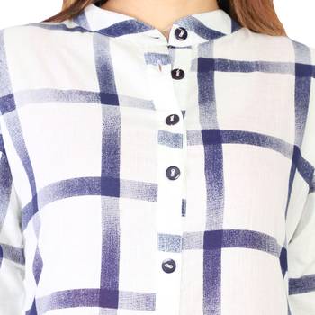 White block print cotton kurti 3