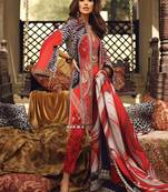 FARAZ MANAN multicolor printed lawn unstitched pakistani suit