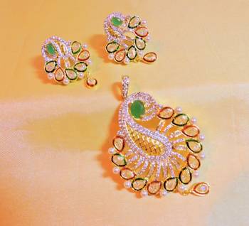 Green Cubic Zirconia Necklace Sets 1