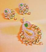 Green Cubic Zirconia Necklace Sets