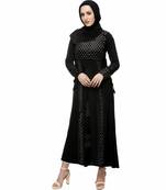 Black plain viscose abaya with hijab