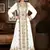 White embroidered georgette islamic kaftans With Sun-proof hijab