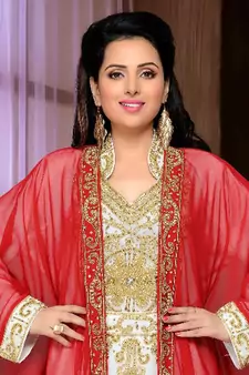 Maroon embroidered georgette islamic kaftan