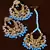 Turquoise Beaded Kundan Embellished Earrings cum Maang Tikka Set