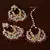 Maroon Beaded Kundan Embellished Earrings cum Maang Tikka Set