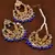 Blue Beaded Kundan Embellished Earrings cum Maang Tikka Set